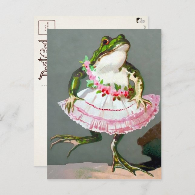 Victorian Frog in Dress Postcard (Front/Back)