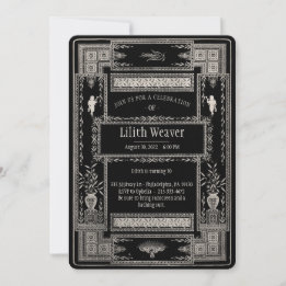 Victorian Funeral Style Customisable Invitation