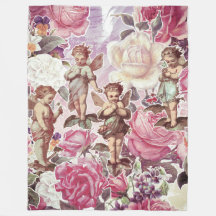 Victorian Garden Fleece Blanket, Large