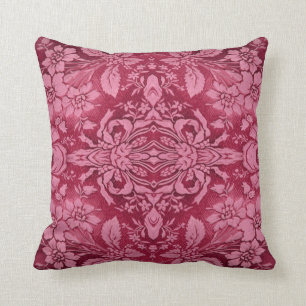 Victorian Garnet Floral Pattern MoJo Pillow