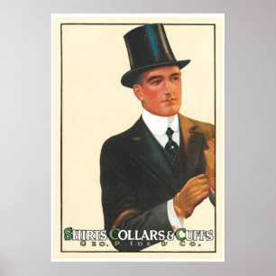 Victorian Gentleman Ad Shirts Art Print Poster