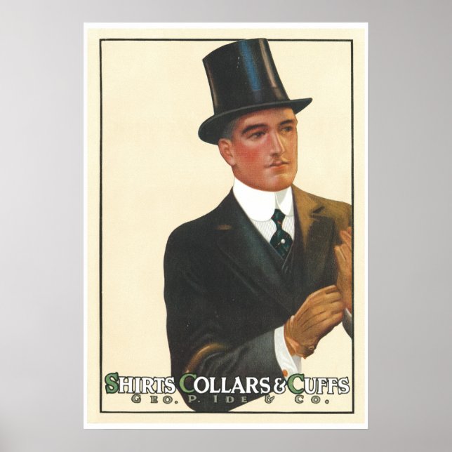 Victorian Gentleman Ad Shirts Art Print Poster (Front)