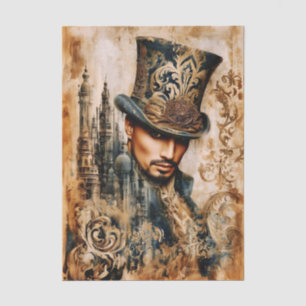 Victorian Gentleman, Mixed Media FT7R Decoupage Tissue Paper
