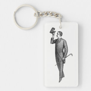 Victorian Gentleman Selfie Key Ring