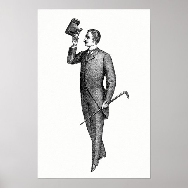 Victorian Gentleman Selfie Poster (Front)