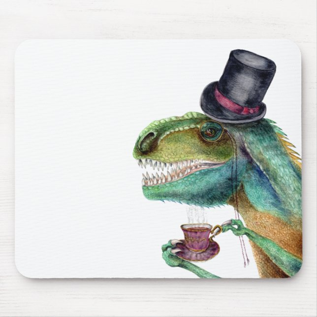 Victorian Gentleman Tyrannosaurus Rex Mouse Pad (Front)