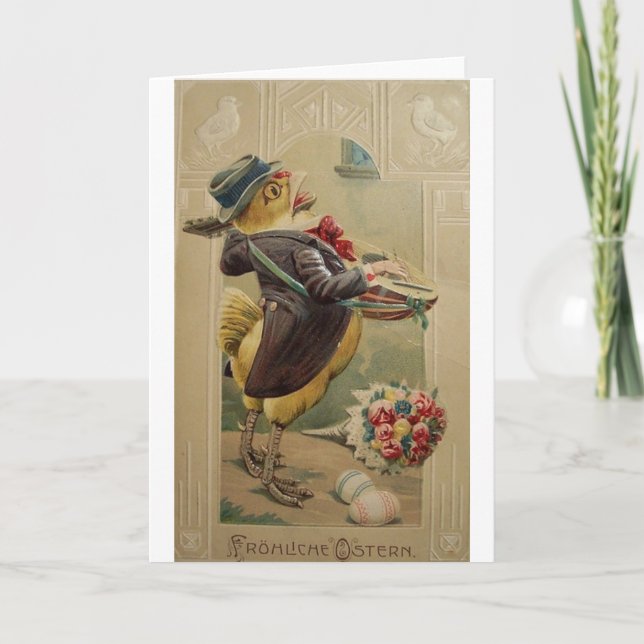 Victorian German Easter Card - Frohliche Ostern (Front)
