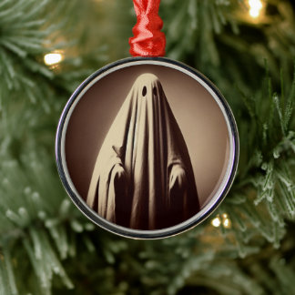 Victorian Ghost Photo Spooky Christmas Ornament