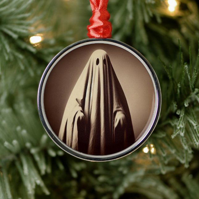 Victorian Ghost Photo Spooky Christmas Ornament (Tree)