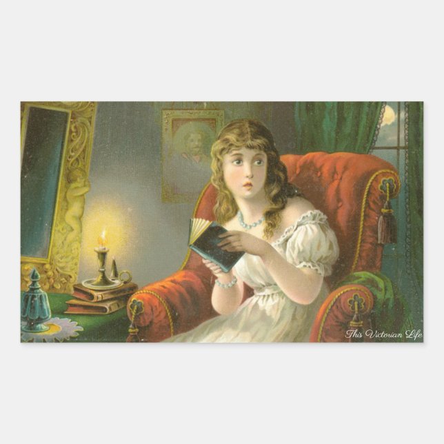 Victorian Ghost Story Rectangular Sticker (Front)
