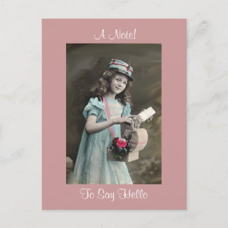 Victorian Girl All Dressed Up! Postcard