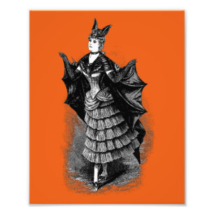 Victorian Girl in Bat Costume I Photo Print