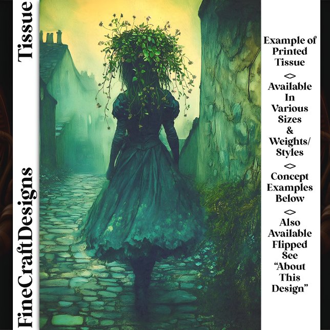 Victorian Girl In Green Dress DG7RF Decoupage Tissue Paper (Creator Uploaded)