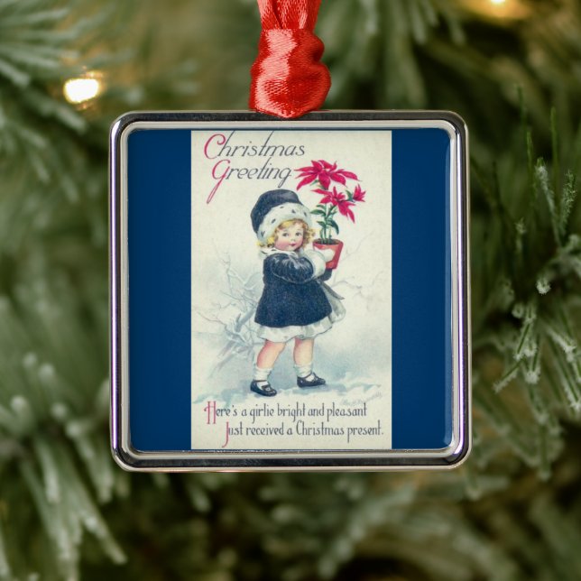 Victorian Girl Vintage Christmas Ornament (Tree)