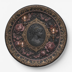 Victorian Gothic Cameo Dinner Plate