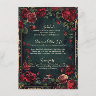 Victorian Gothic Elegance Wedding Enclosure Card