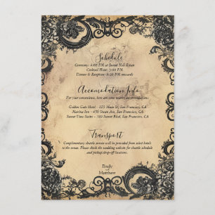 Victorian Gothic Elegance Wedding Enclosure Card
