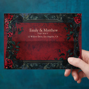 Victorian Gothic Elegance Wedding  Envelope