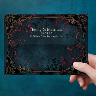 Victorian Gothic Elegance Wedding  Envelope