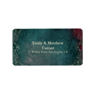 Victorian Gothic Elegance Wedding Label