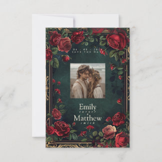 Victorian Gothic Elegance Wedding Save The Date