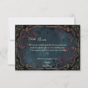 Victorian Gothic Elegance Wedding Thank You Card
