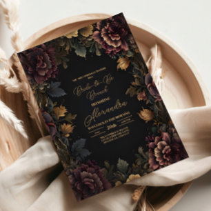 Victorian Gothic Floral Frame Bridal Shower Invitation