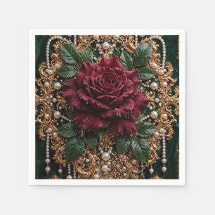 Victorian Gothic Floral Napkin