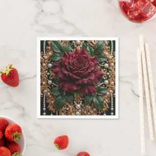 Victorian Gothic Floral Napkin