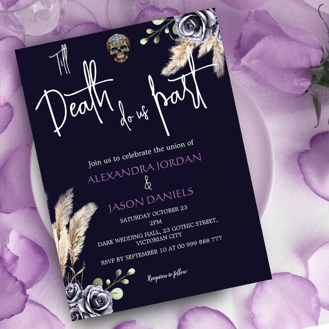 Victorian Gothic Goth Wedding Invitation (Victorian Gothic Goth Wedding Invitation)