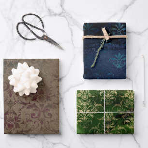Victorian Gothic Grunge Wrapping Paper, Dark  Wrapping Paper Sheet
