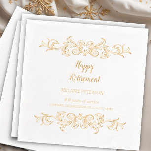 Victorian Gothic Happy Retirement Foil Napkins