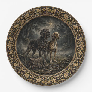 Victorian Gothic Hounds Dinner Plate