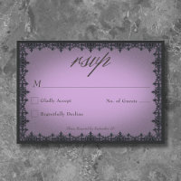 Victorian Gothic Iron Border Purple Wedding