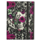 Victorian gothic lace skull with pink accents