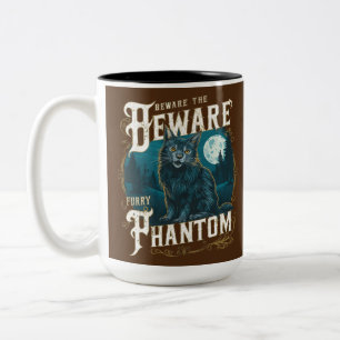 Victorian Gothic Maine Coon: Mysterious Nighttime Two-Tone Coffee Mug