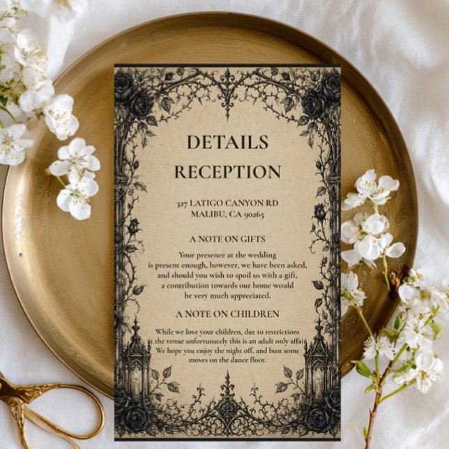 Victorian Gothic Rose Enclosure Card (Creator Uploaded)