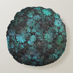 Victorian Gothic Round Cushion, Elegant Gothic Round Cushion