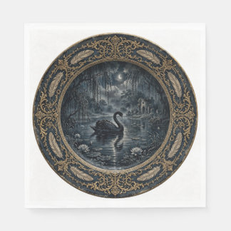 Victorian Gothic Swan Napkins