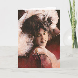 Victorian Gothic Vampire Lady Greetings Card