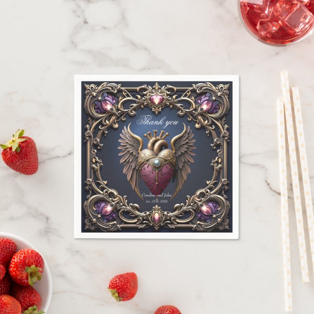 Victorian Gothic Wedding Collection Napkin (Insitu)