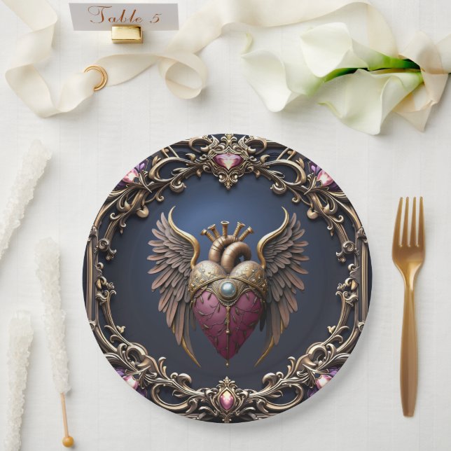 Victorian Gothic Wedding Collection Paper Plate (Wedding)