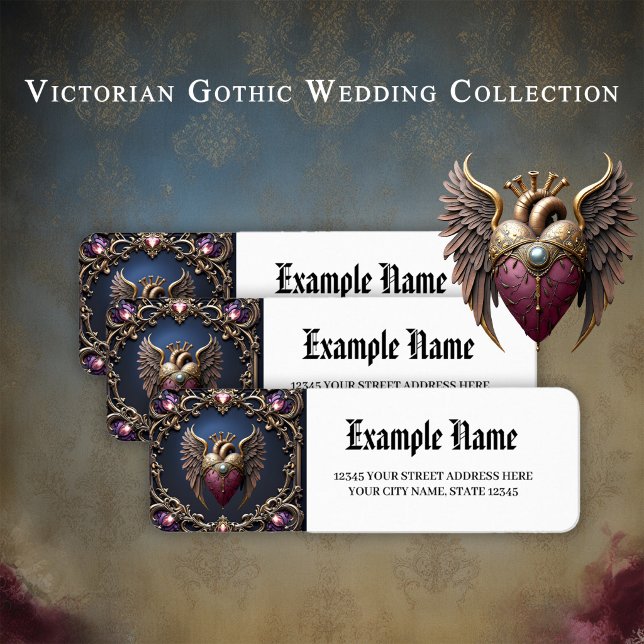 Victorian Gothic Wedding Collection Return Address Label (Creator Uploaded)