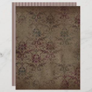 Victorian Grunge Gothic Brown Scrapbook Paper