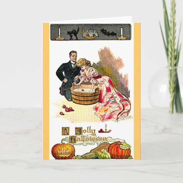 Victorian Halloween Couple Card (Front)