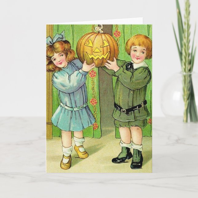 Victorian Halloween Greeting Card (Front)