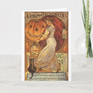 Victorian Halloween Greeting Card
