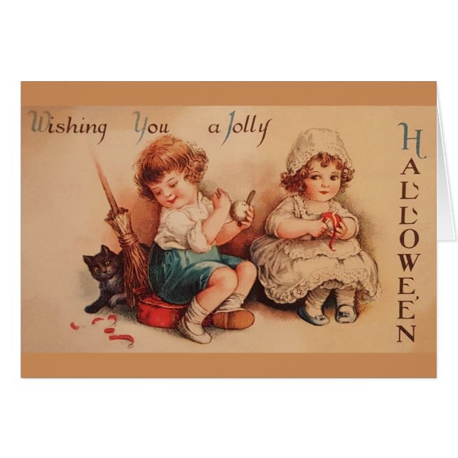 Victorian Halloween Greeting Card (Front Horizontal)