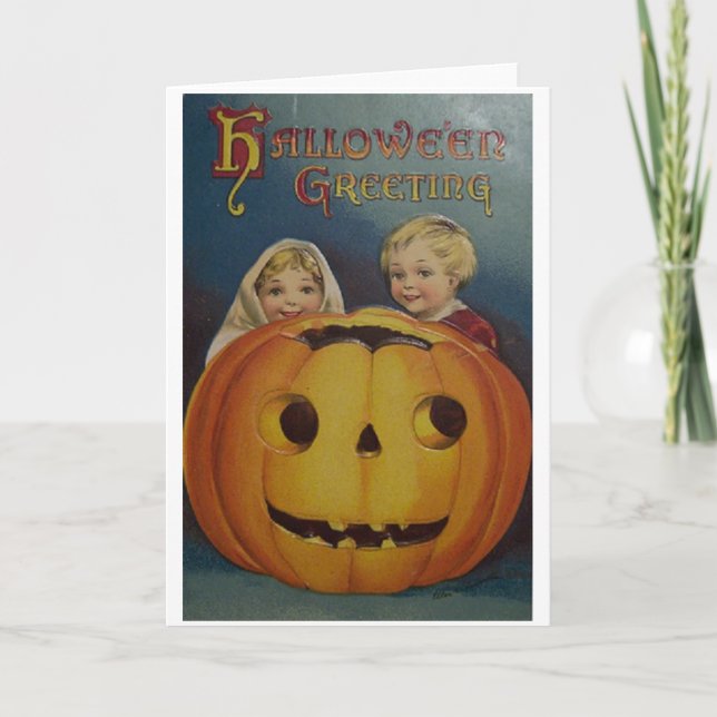 Victorian Halloween Greeting Card (Front)