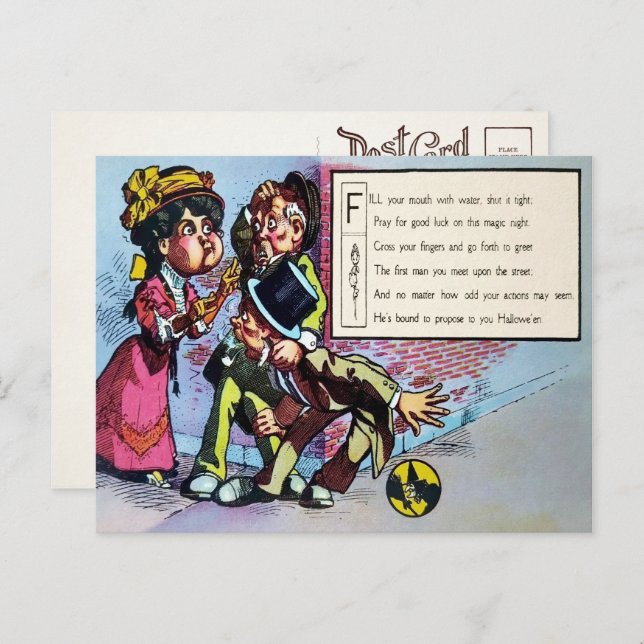 Victorian Halloween Poem 2 Postcard (Front/Back)